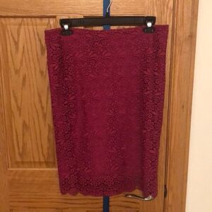 Large magenta lacy skirt